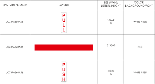 FORWARD FUSELAGE Placard