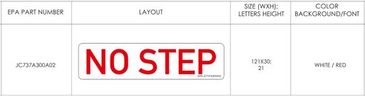WING UPPER SIDE Placard